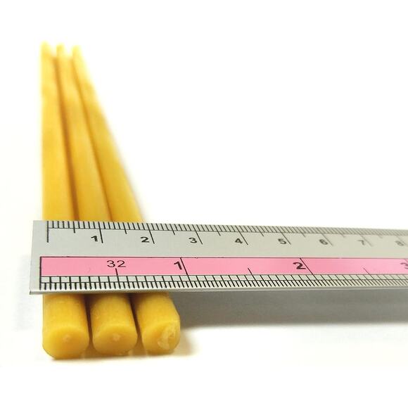 Natural Pure Beeswax Candles Organic Honey Eco Yellow 8 Inches 20 cm 30pcs - Picture 3 of 6